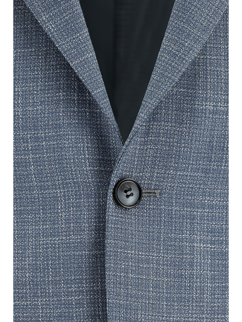 Mavi 4 Drop Relaxed Fit Rahat Kesim Ekose Keten Karışımlı Ceket-2