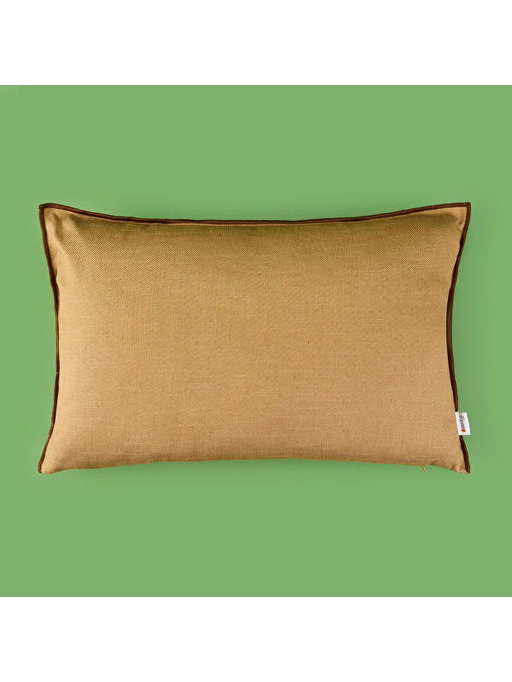 Kahverengi Soft Oras Kırlent - Hardal - 35x55 cm-3