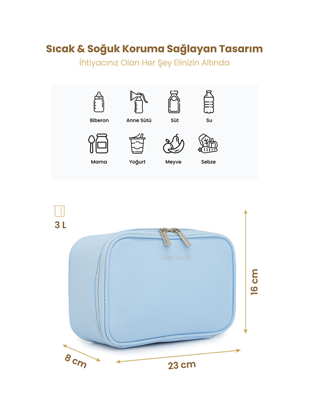 ThermaPouch Isı Yalıtımlı Organizer Mama ve Atıştırmalık Çantası-1