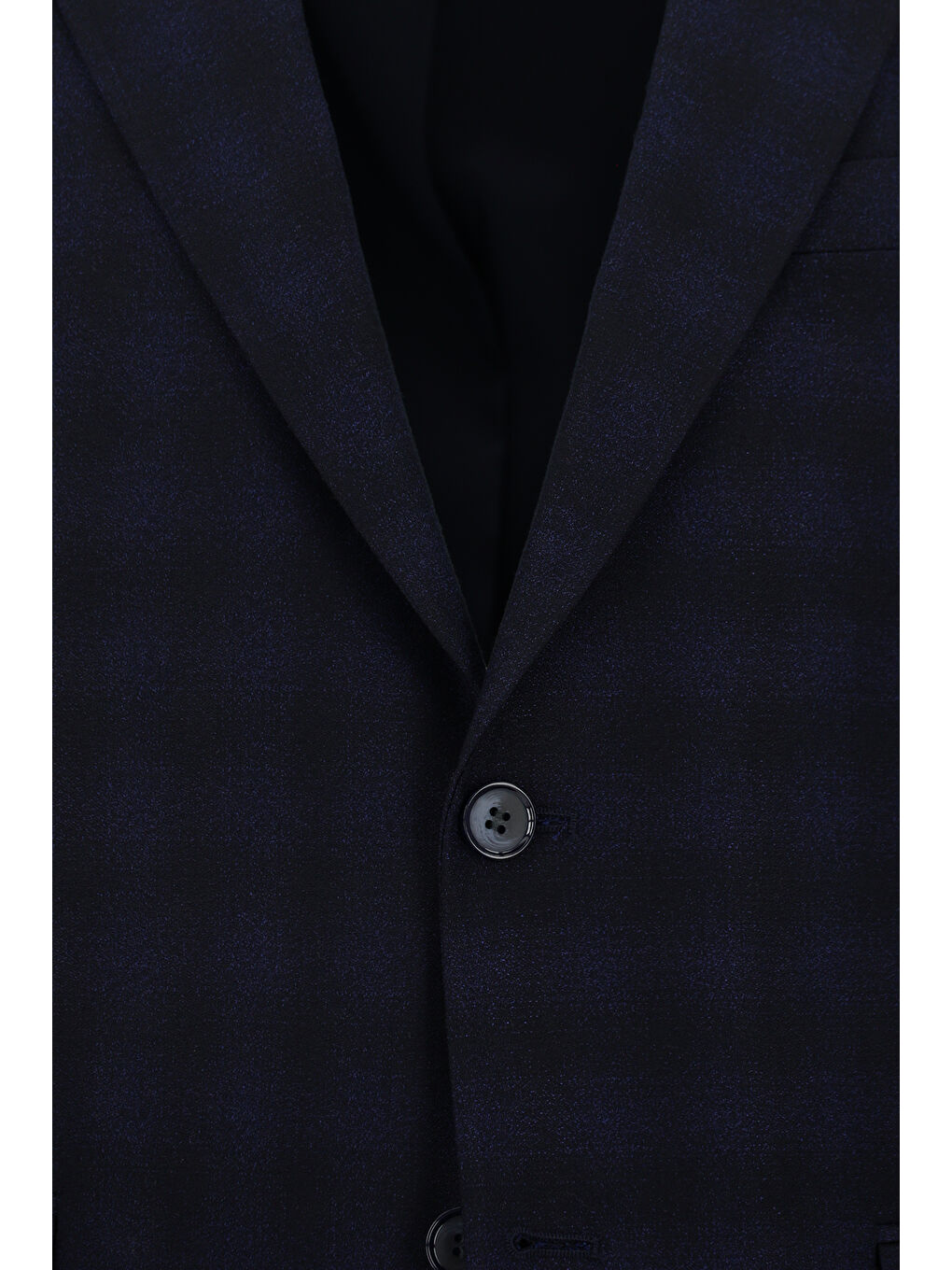 Lacivert Relaxed Fit Rahat Kesim Klasik Ekose Ceket-2