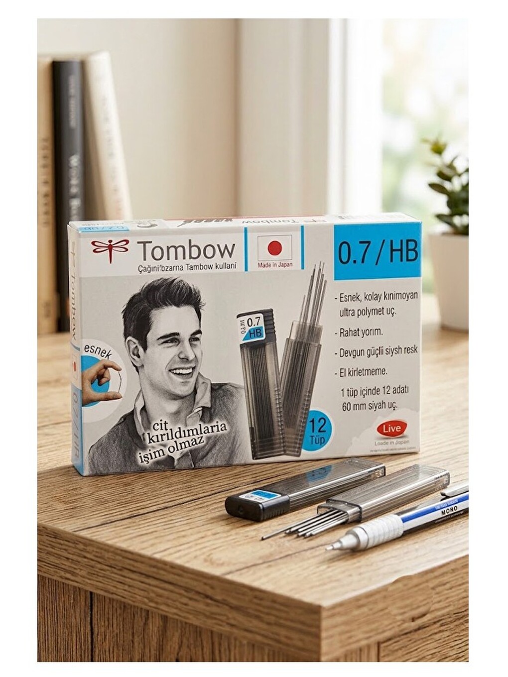Kaliteli Kalem Ucu 12 Li 0.7 Mm Hb 12 Paket Tombow Versatil Kalem Uç Mekanik Uçlu Otomatik Kurşun Ka-3