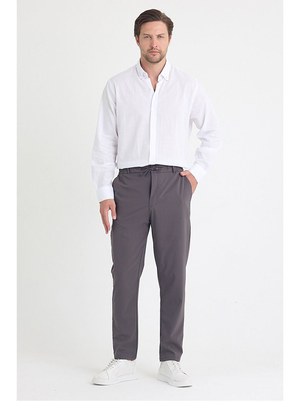 Erkek Antrasit Jogger Kumaş Pantolon