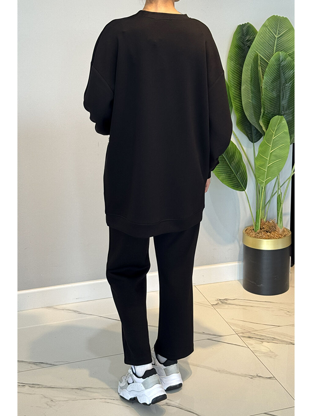 Taş Detaylı Modal Takım 120304 Siyah-2