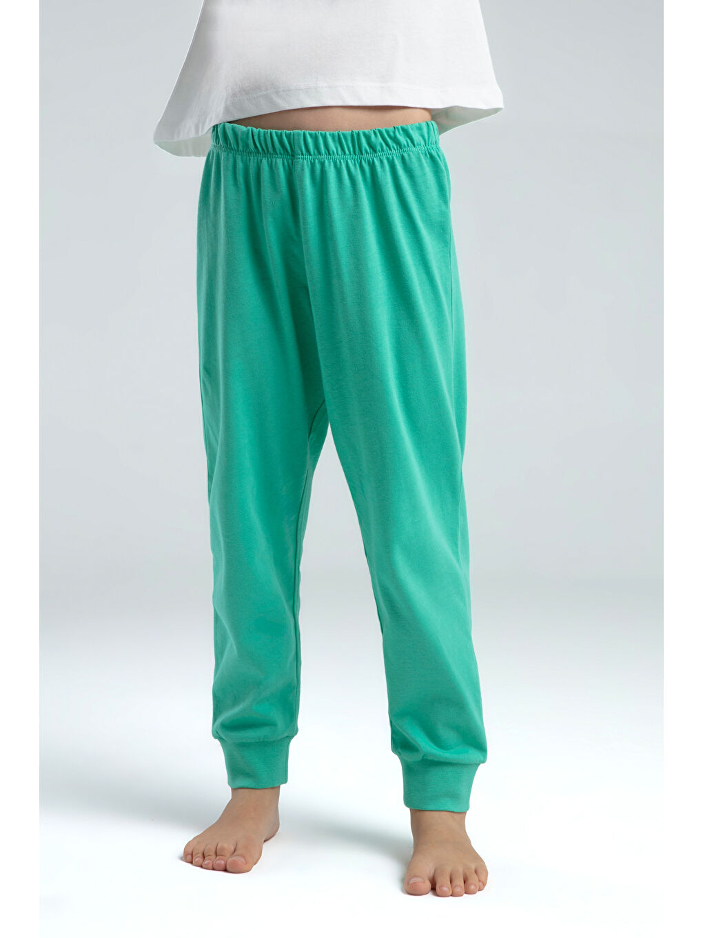 Gri Kız Çocuk Önü Baskılı Pijama Takım-3