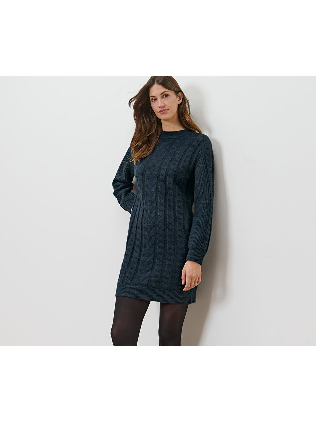 Petrol Kadın Elbise, Örgü, Saç Örgü