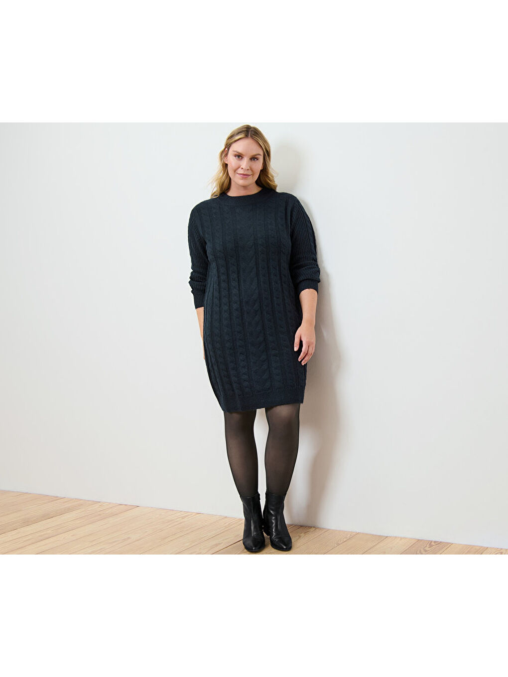 Petrol Kadın Elbise, Örgü, Saç Örgü-1