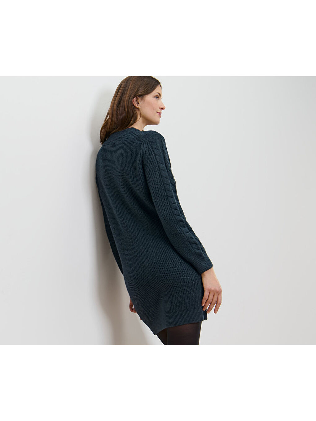 Petrol Kadın Elbise, Örgü, Saç Örgü-2