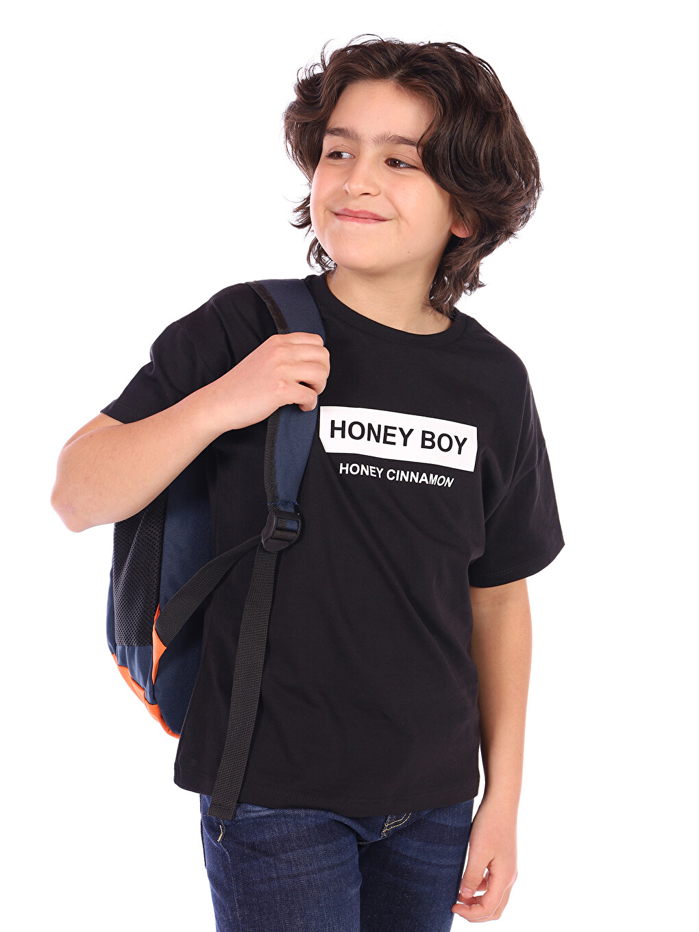 Siyah Erkek Çocuk Honey Boy Baskılı Tişört