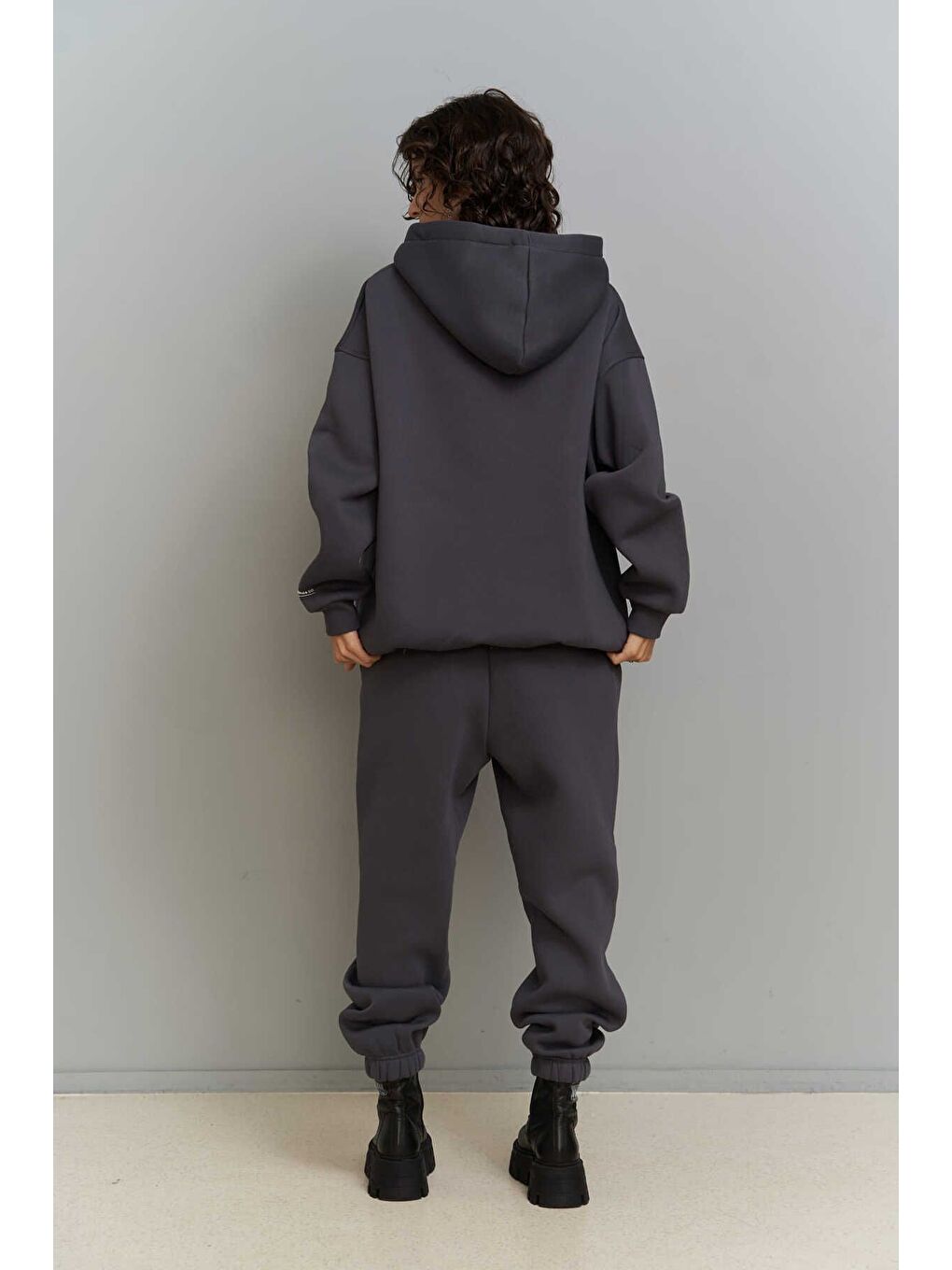 Minimal Baskı Antrasit Eşofman Takım-2