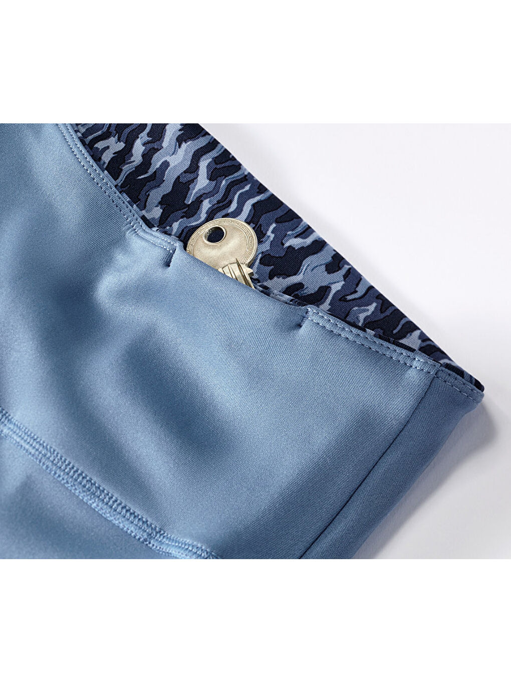 Kadın Spor Tayt, Çift Taraflı, Mavi-6