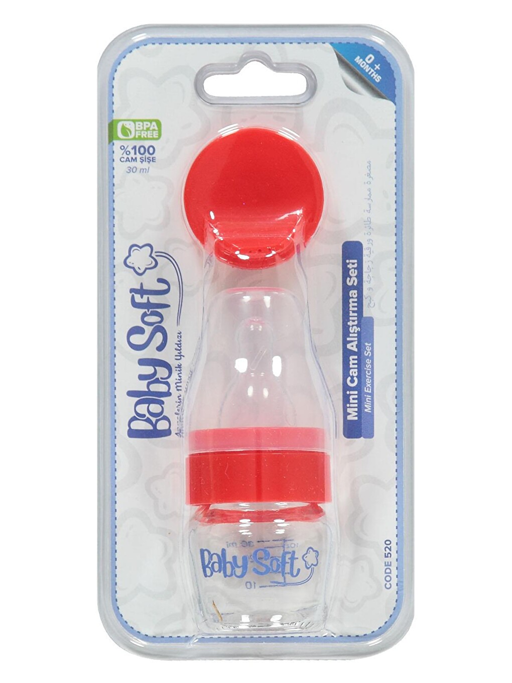 Mını Cam Alıstırma Seti 30 Ml - Kırmızı