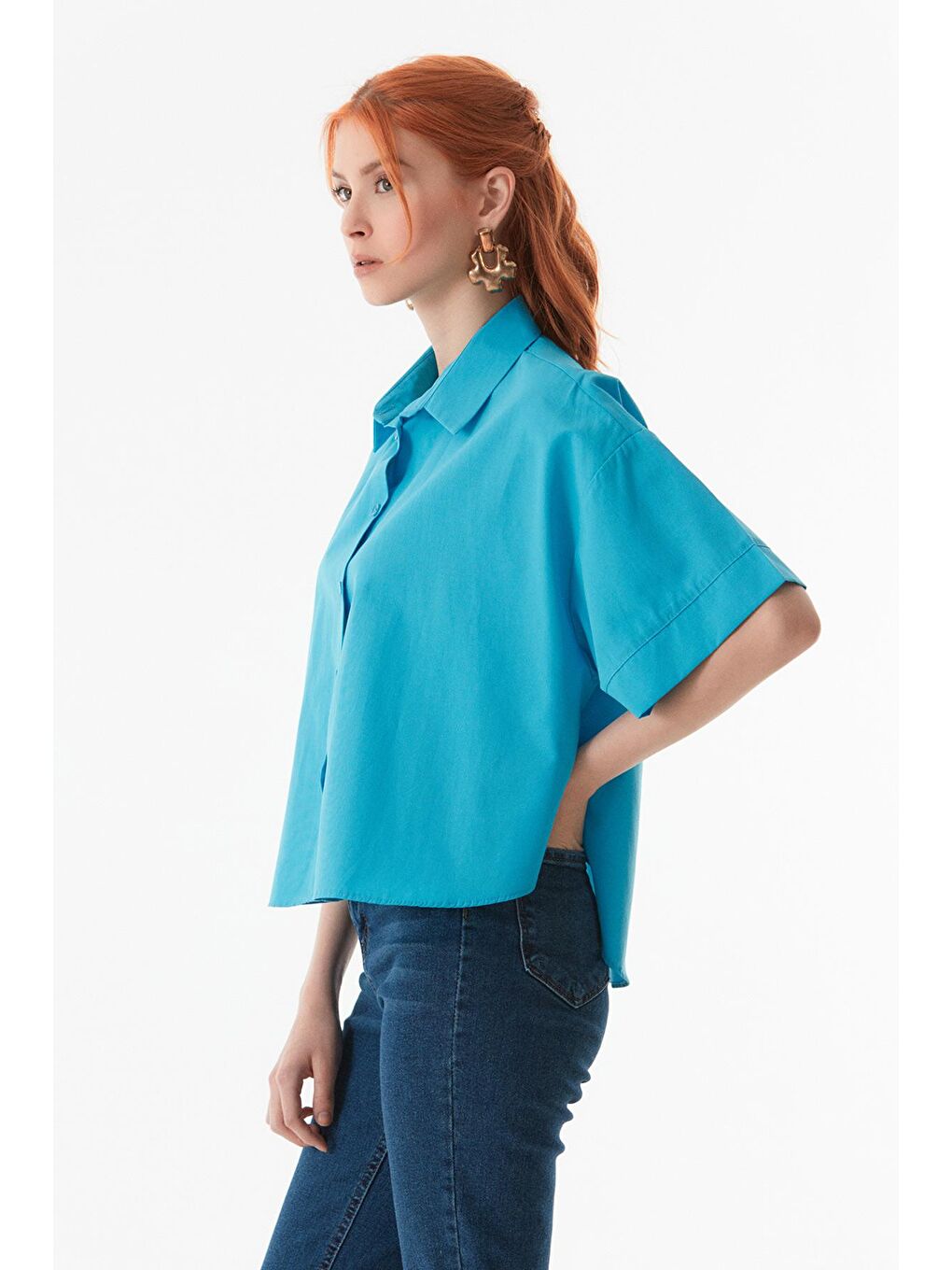 Mavi Basic Truvakar Kol Salaş Gömlek-2