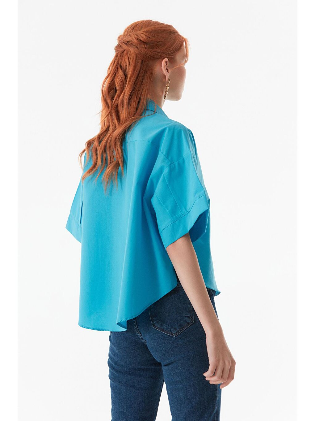 Mavi Basic Truvakar Kol Salaş Gömlek-4
