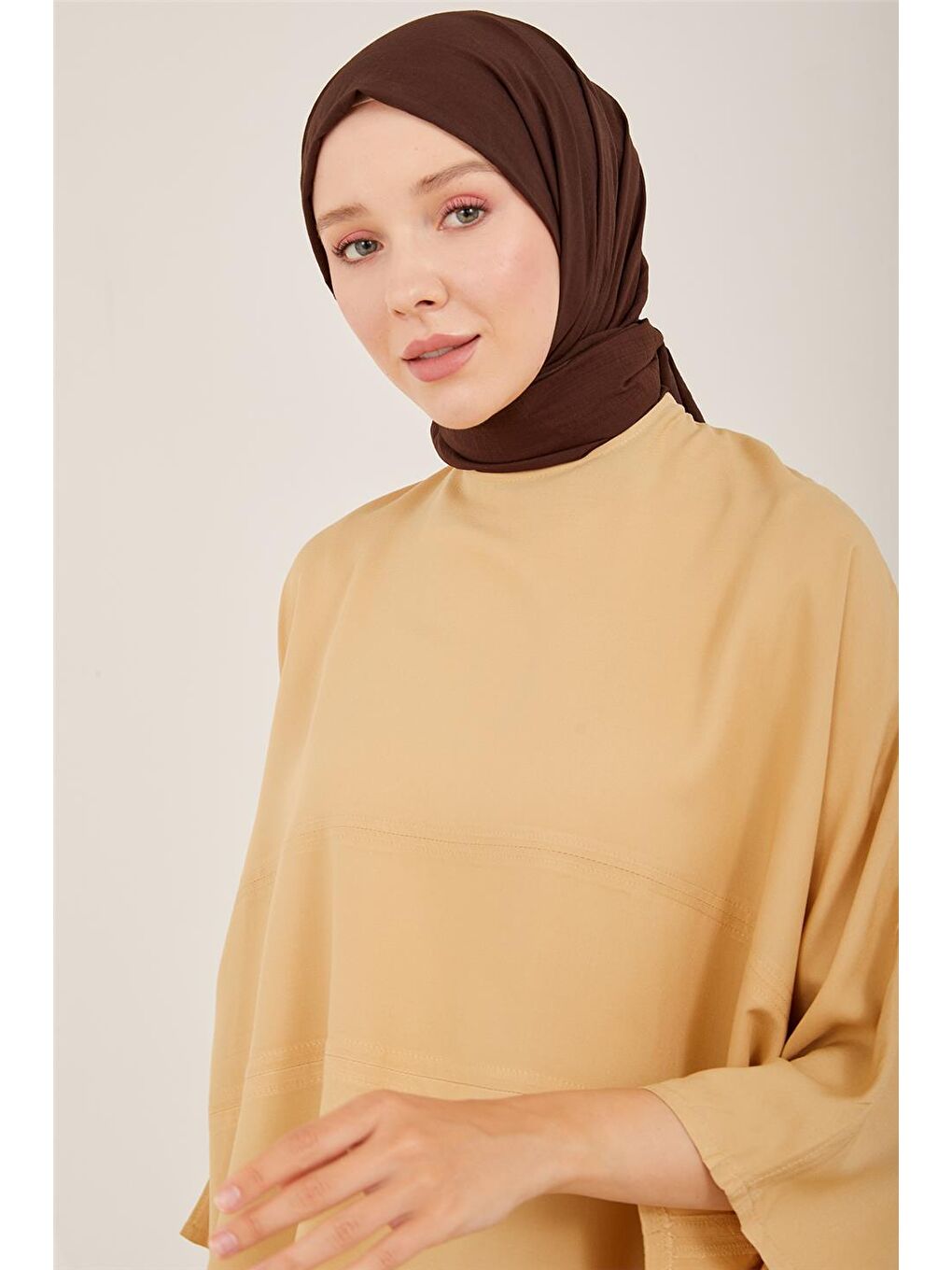 ARMİNE Bej Kimono Kollu Naturel Tunik 23Y4435 - 3