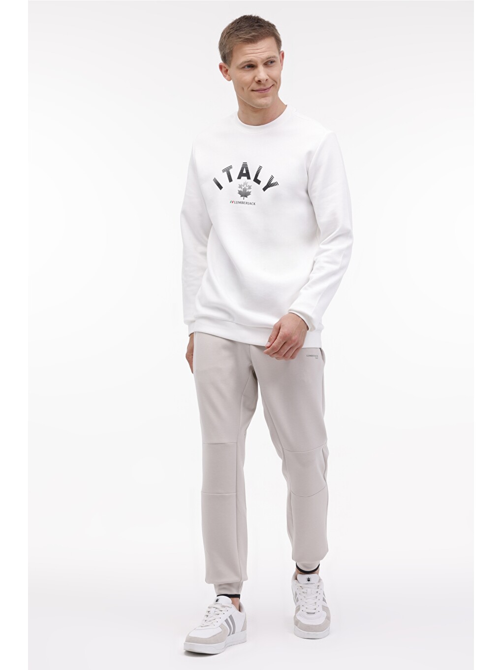 Beyaz Erkek Sweatshirt-2
