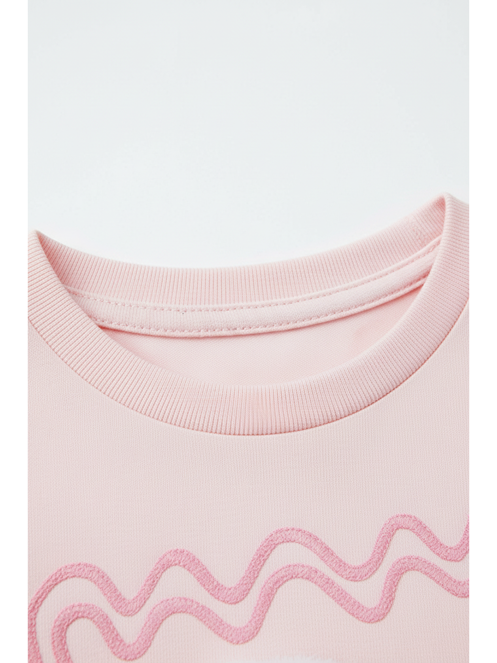 Beyaz Kız Çocuk Pamuklu Pembe Dondurma Desenli T-Shirt Ve Çizgili Tayt Takım-3