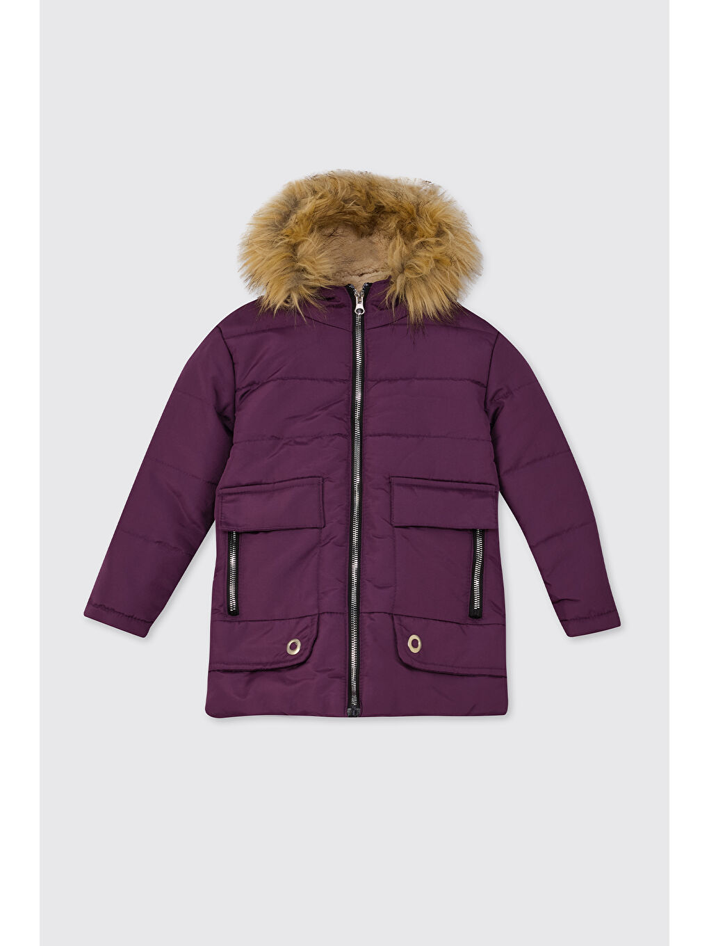 Kız Bebek Mürdüm Mont