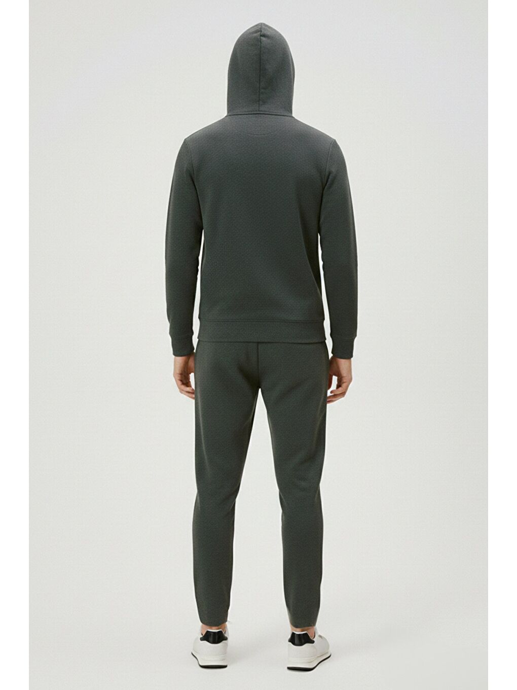 Yeşil Regular Fit Kapüşonlu Pamuk Karışımlı Erkek Eşofman Takımı-5