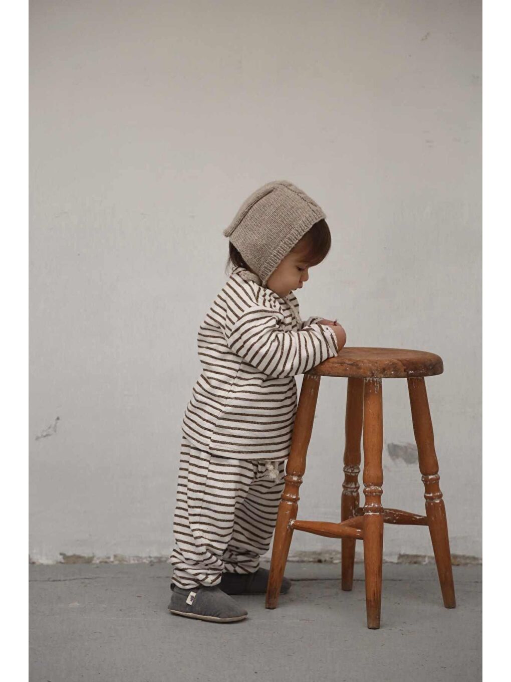 Kahverengi Çizgili Alt Üst Takım-2