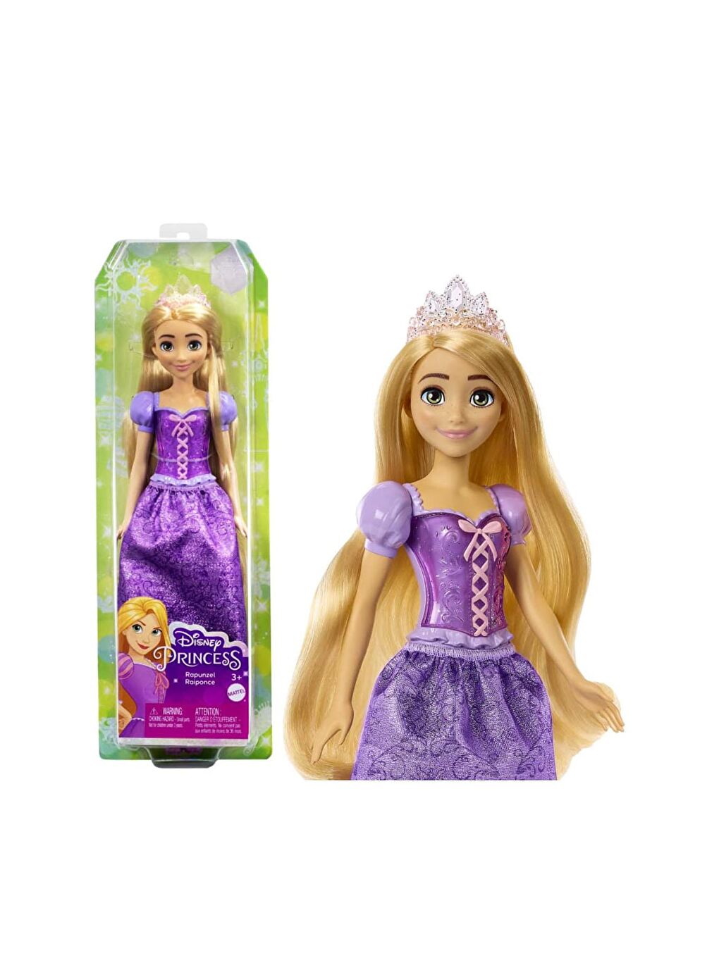 DISNEY Beyaz-Renklibaskı Prenses Ana Karakter Bebekler Rapunzel HLW03 - 2