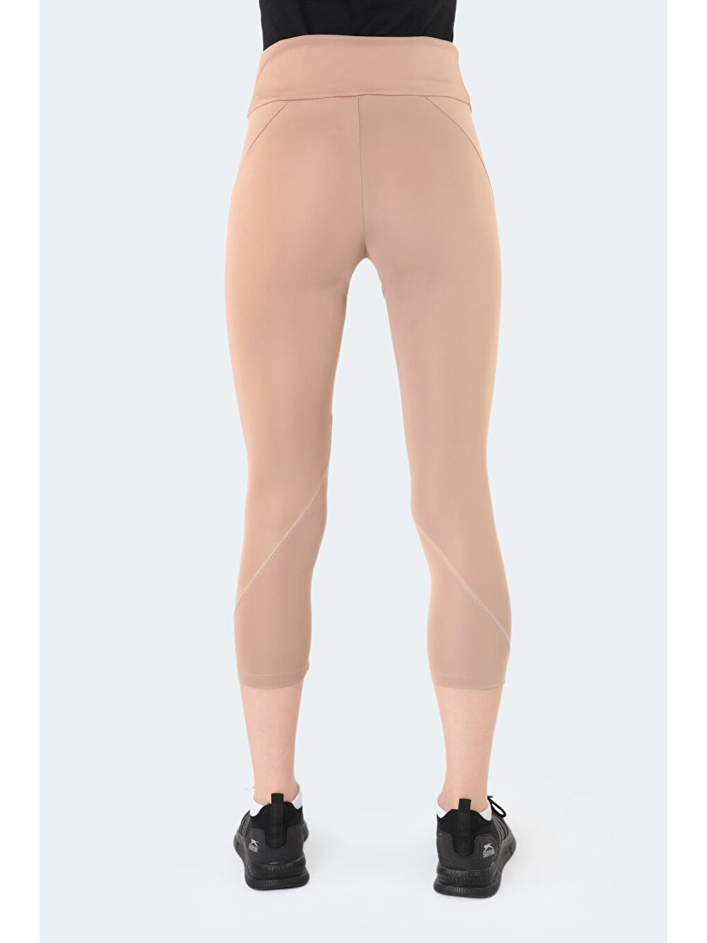 Bej PEREDURA Kadın Fitness Tayt Vizon-1