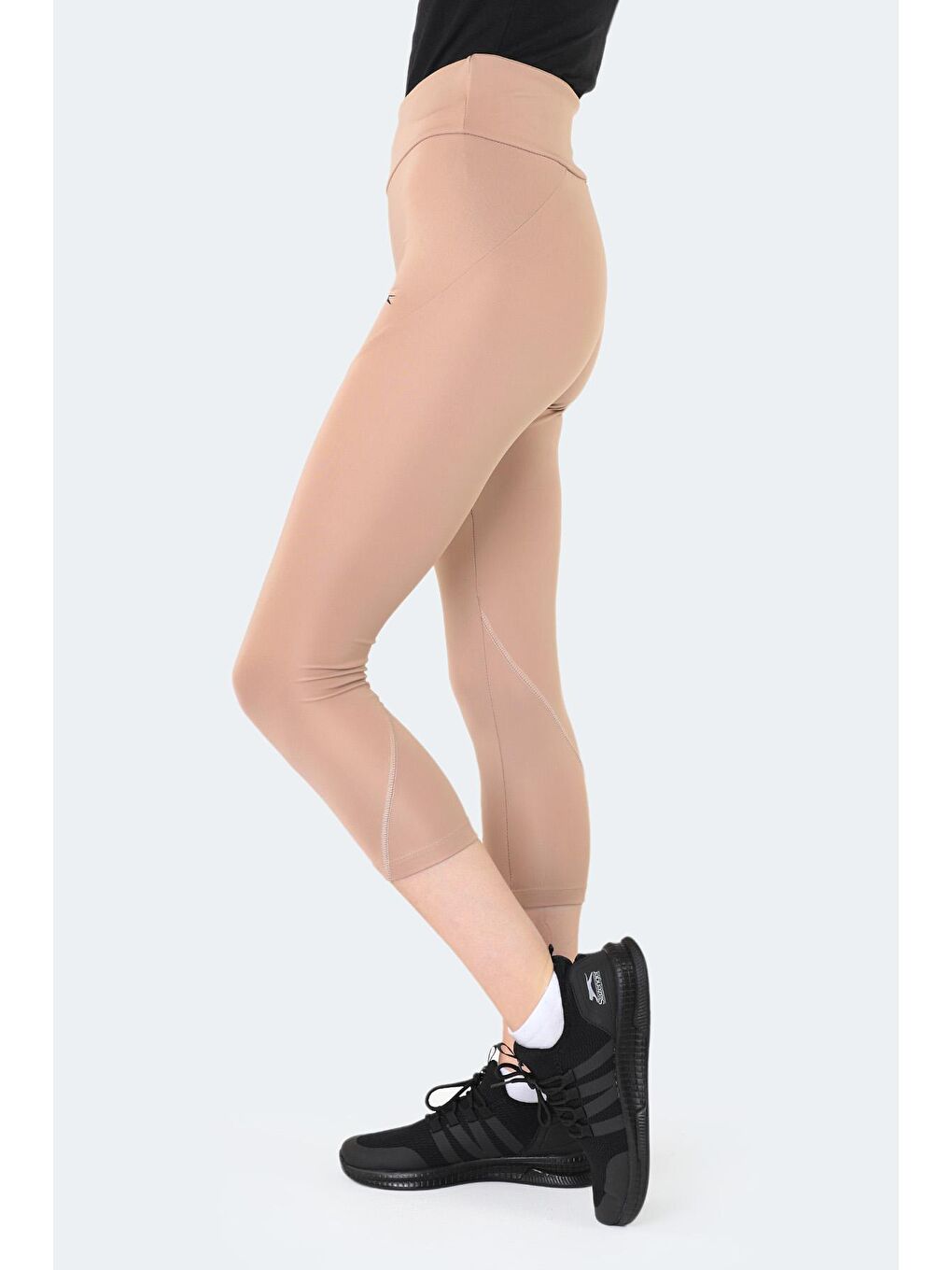 Bej PEREDURA Kadın Fitness Tayt Vizon-2