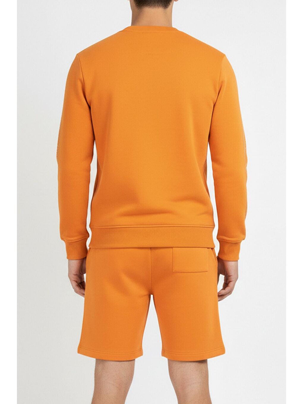 Giotelli Turuncu Regular Fit Pamuk Karışımlı Bisiklet Yaka Şortlu Erkek Eşofman Takımı-2