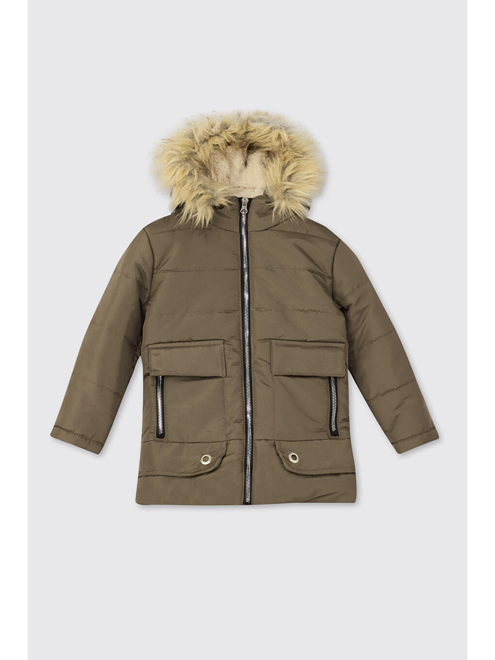 Bej Kız Bebek Vizon Mont