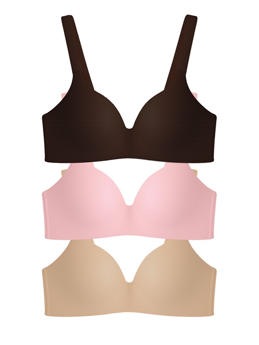 Karışık Seamless Bra - Norea | Micro Balensiz Dolgusuz Toparlayıcı Kadın Sütyen 3'lü Paket