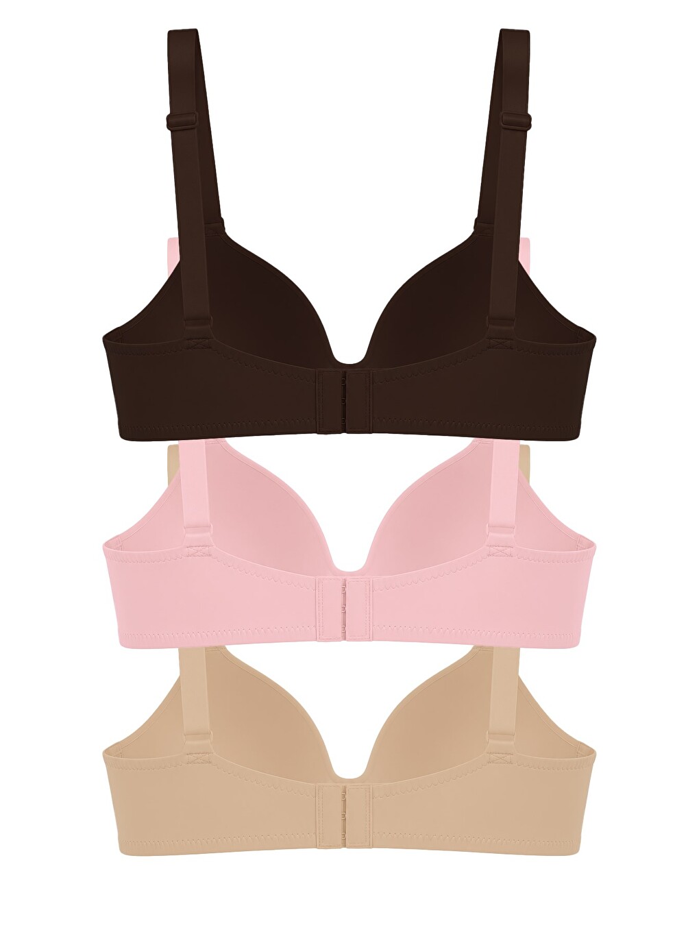 Karışık Seamless Bra - Norea | Micro Balensiz Dolgusuz Toparlayıcı Kadın Sütyen 3'lü Paket-1