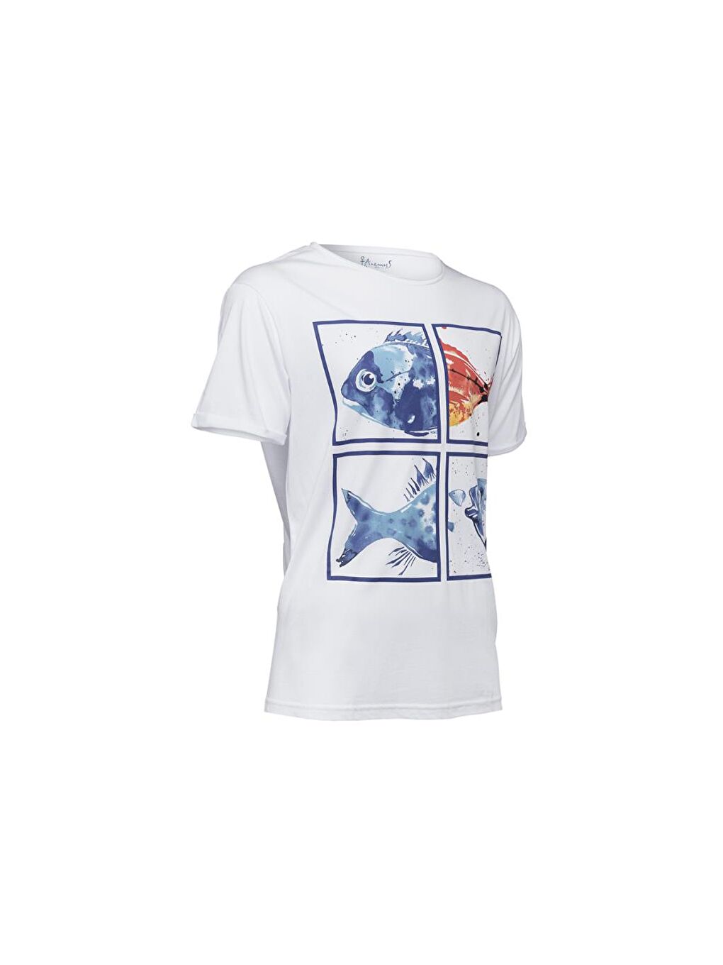Beyaz Akvaryum Erkek T-Shirt-1