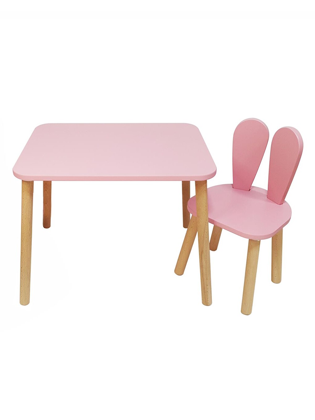 Pembe Naturel 1 Sandalyeli Set - Standart-1