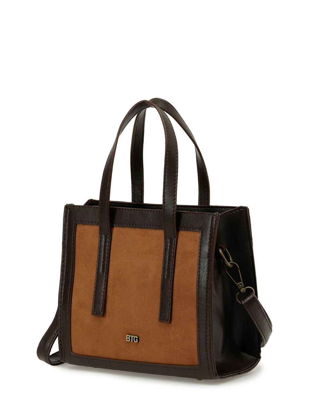 Kahverengi SUET WESTERN EL 4PR Taba Kadın El Çantası-1