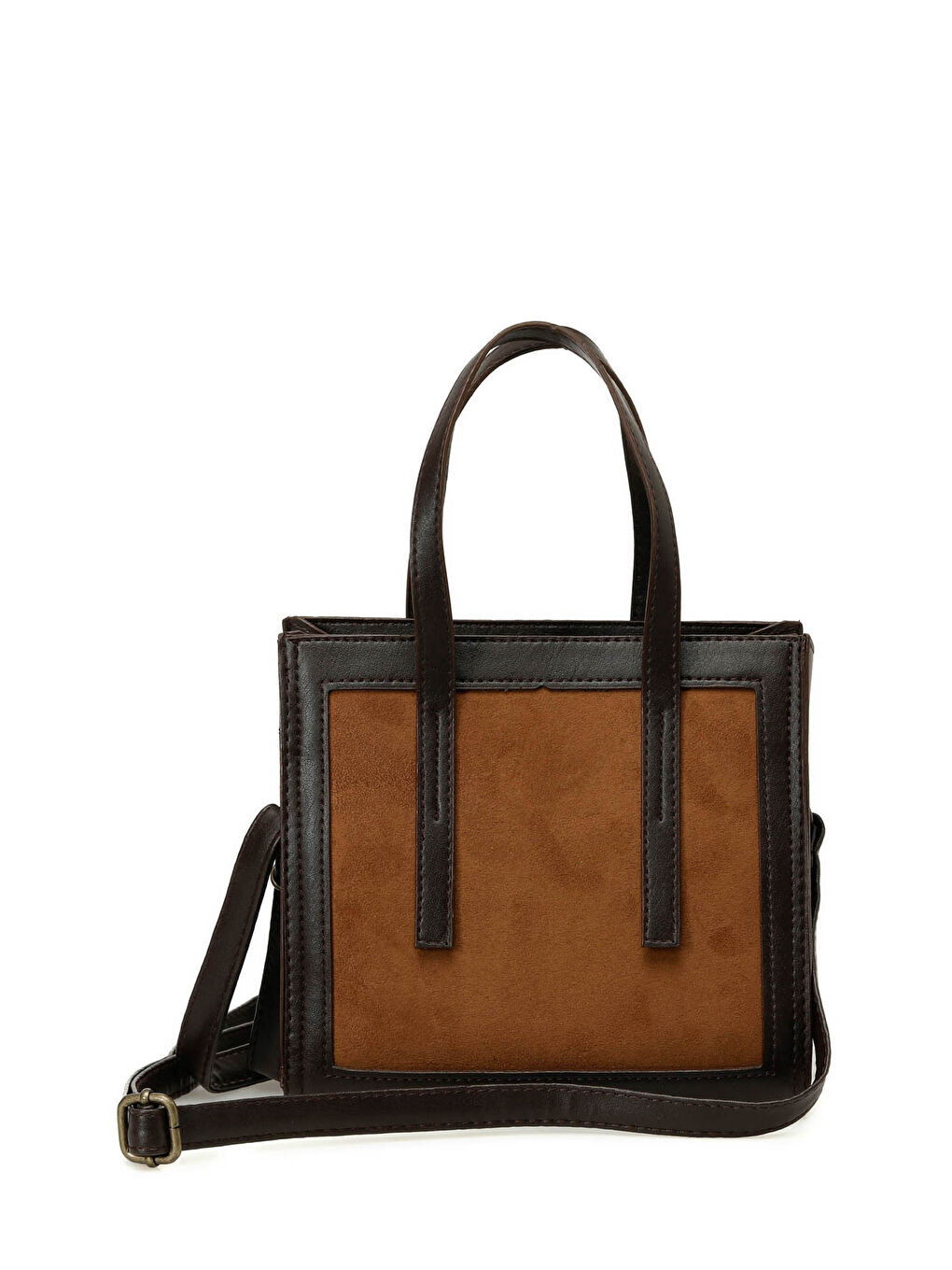 Kahverengi SUET WESTERN EL 4PR Taba Kadın El Çantası-2