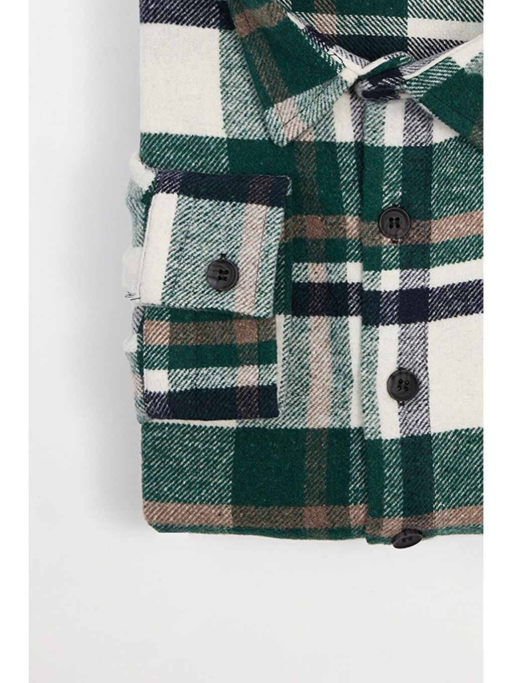 Karışık Erkek Big Size Büyük Beden Uzun Kollu Cepli Kareli Kışlık Oduncu Gömlek-2