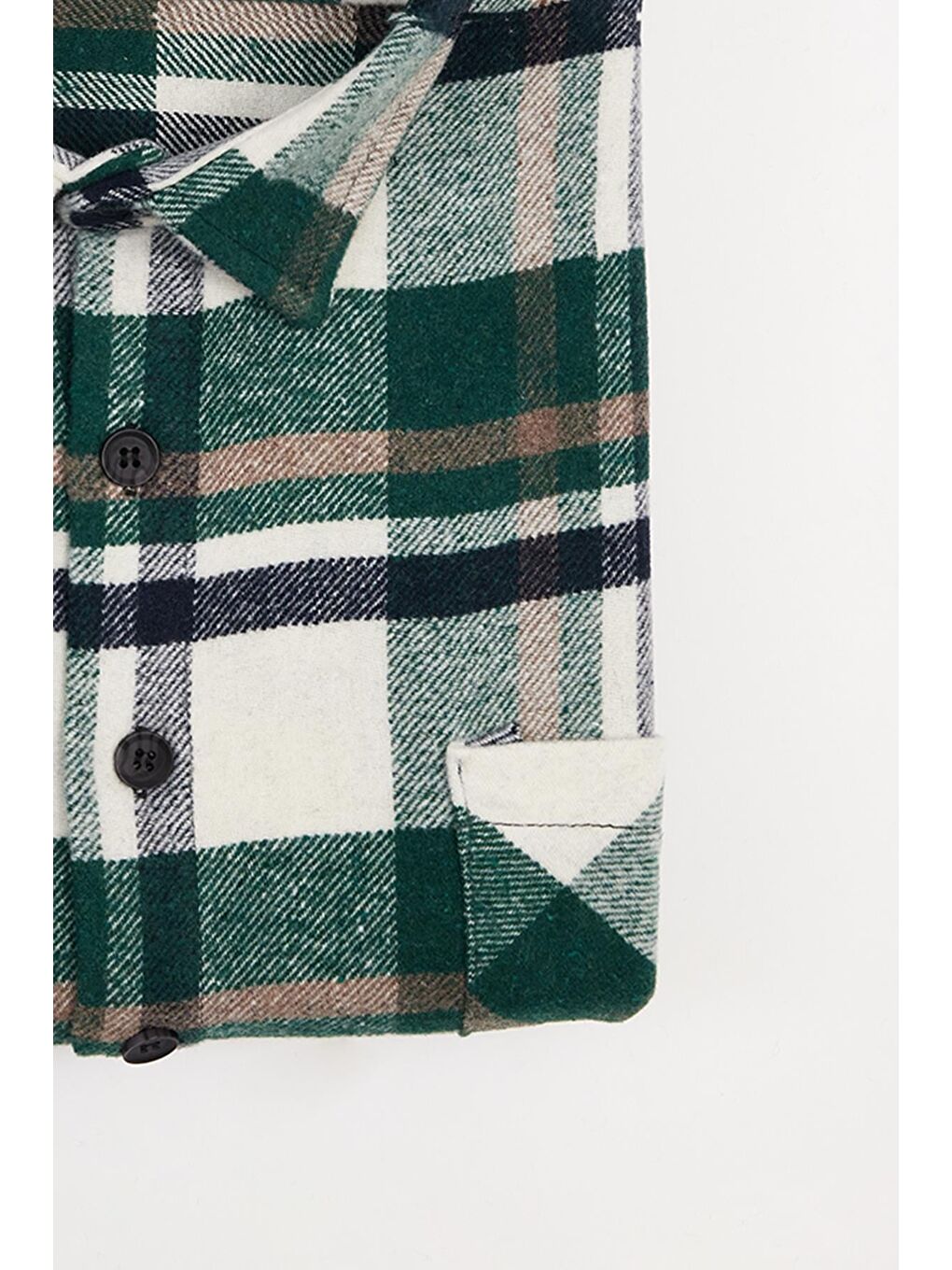 Karışık Erkek Big Size Büyük Beden Uzun Kollu Cepli Kareli Kışlık Oduncu Gömlek-3