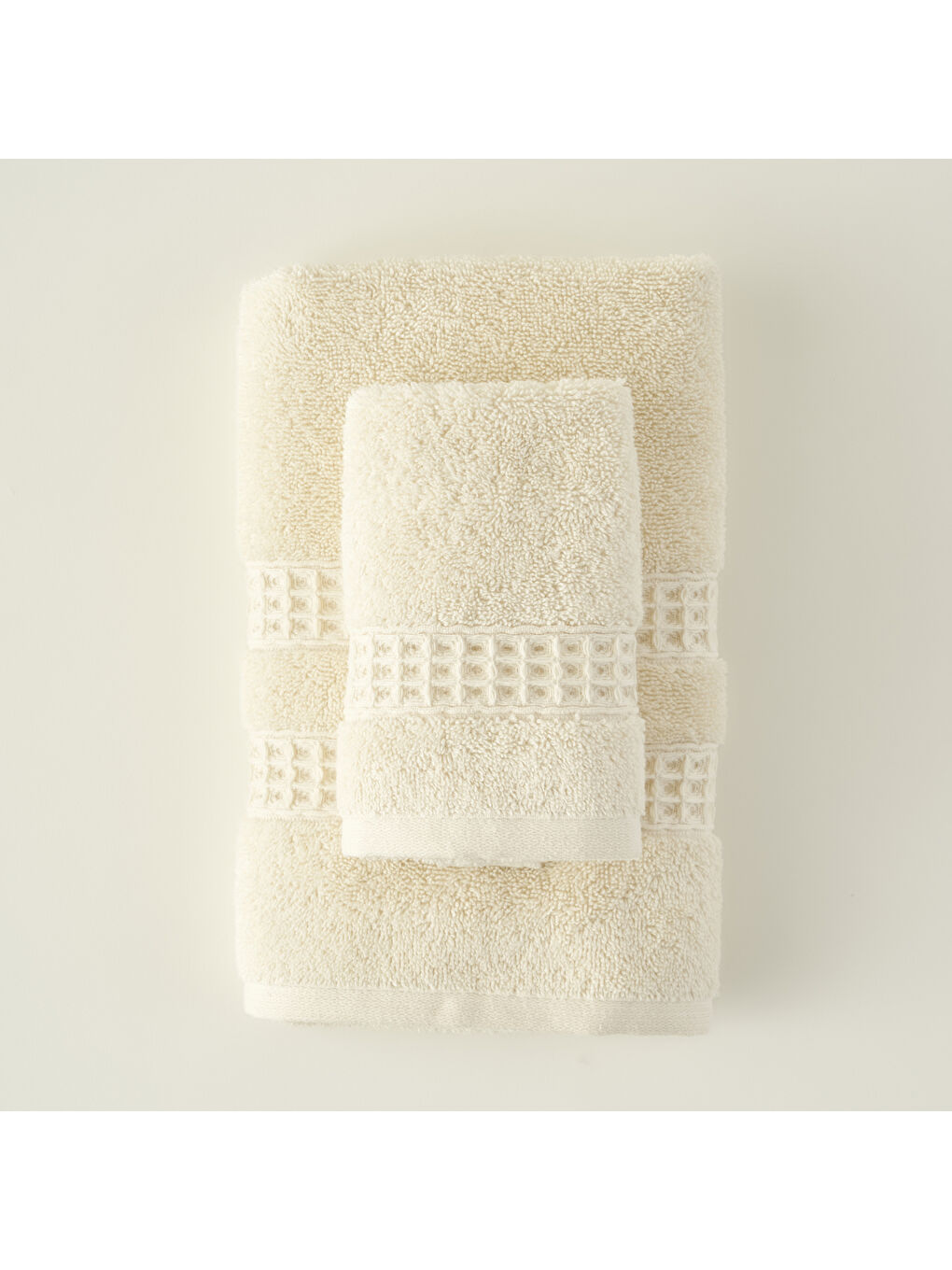 Ekru Peggy El Havlusu Krem (30x50 cm)-1