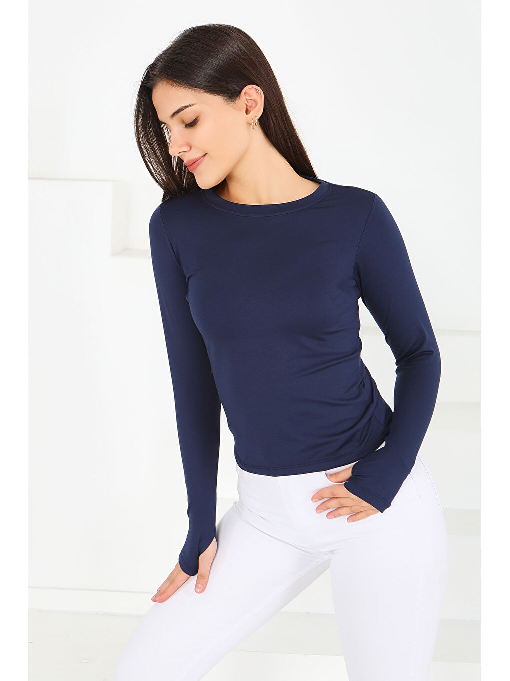 Parmak Geçmeli Modal Bady Lacivert - 27800-LACIVERT-2