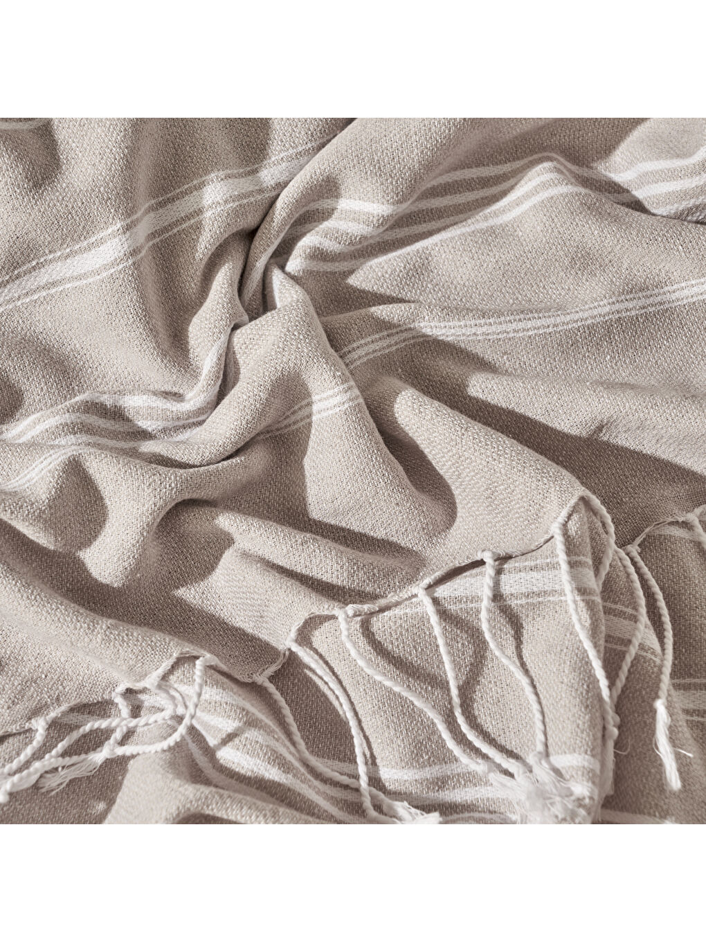 %100 Pamuk Alora Peştemal Bej (95x180 cm)-1