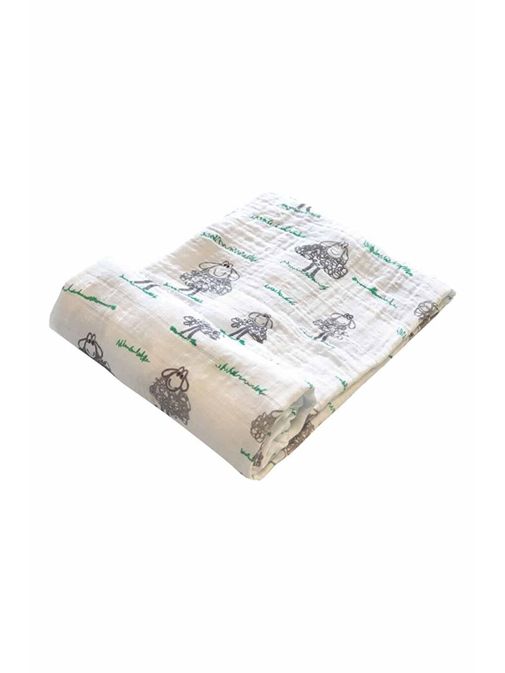 Kuzu Desenli Muslin 100*120cm Gri-1