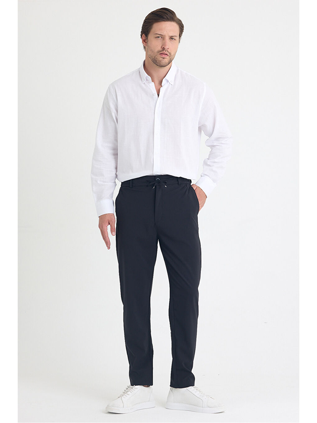 Erkek Siyah Jogger Kumaş Pantolon-2