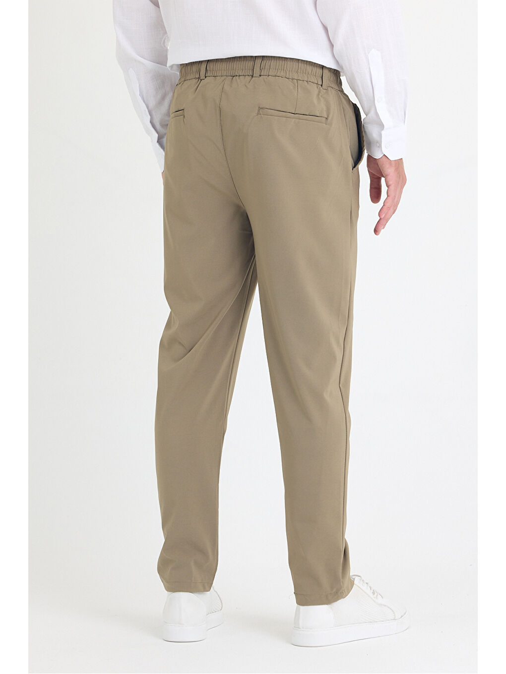 Bej Erkek Vizon Jogger Kumaş Pantolon-4