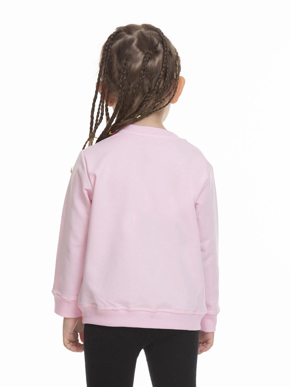 Pembe Kız Baskılı Fistolu Sweat 6902-3