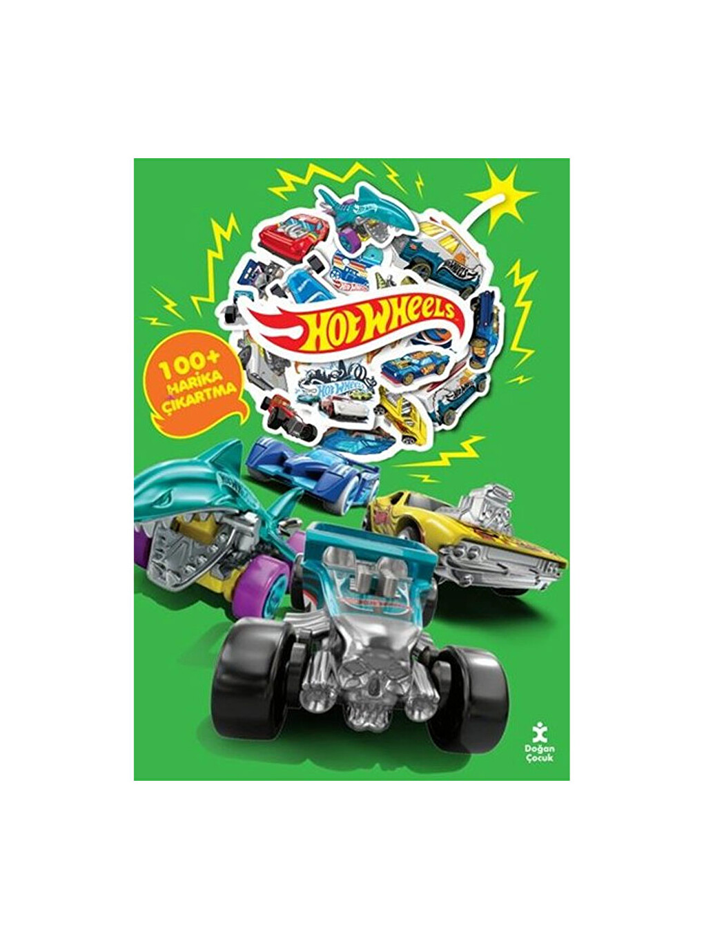 Hot Wheels Boyama Kitabı Çıkartma Bombası 100 + Harika Çıkartma