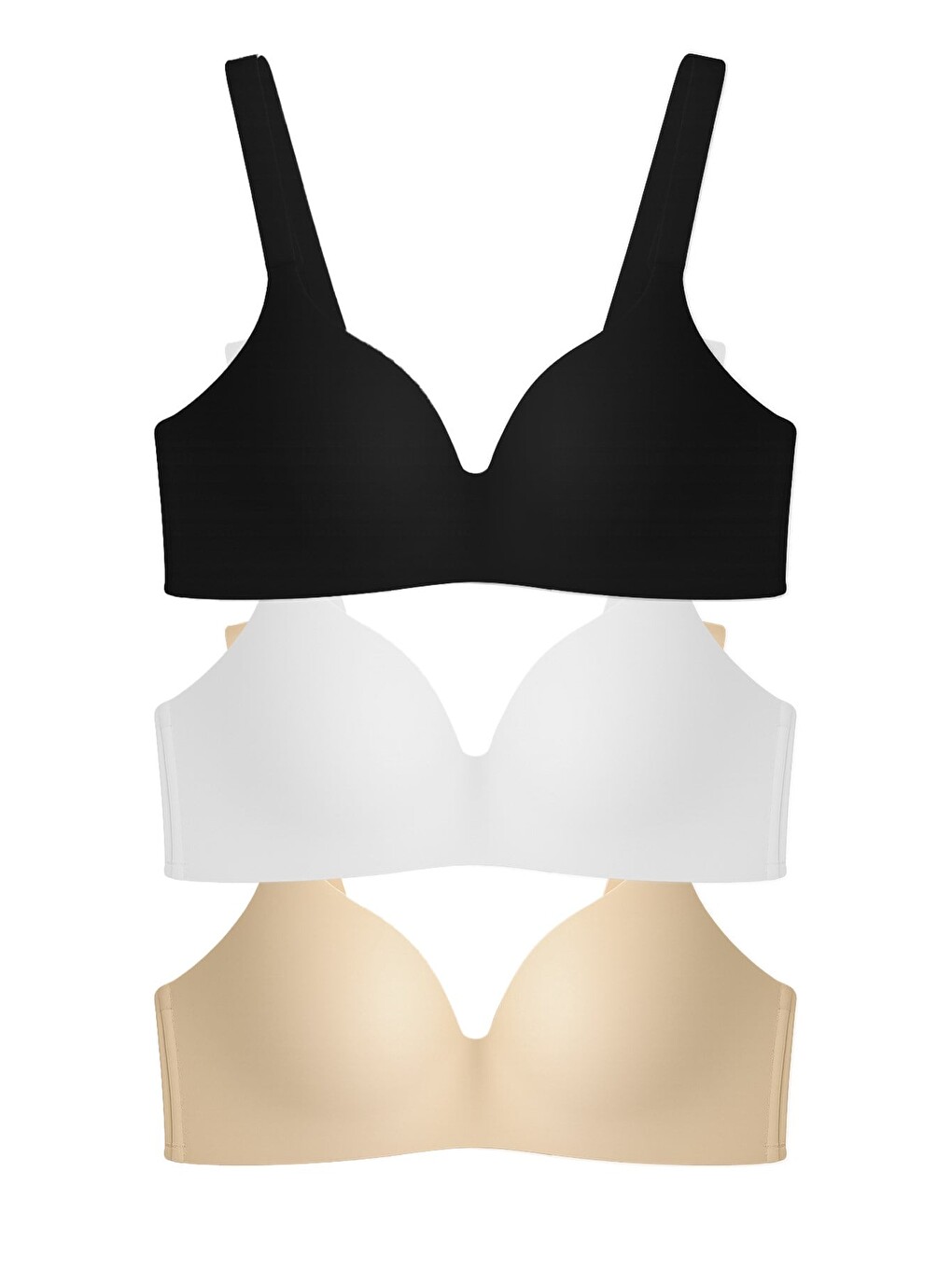 Karışık Seamless Bra - Norea | Micro Balensiz Dolgusuz Toparlayıcı Kadın Sütyen 3'lü Paket-2