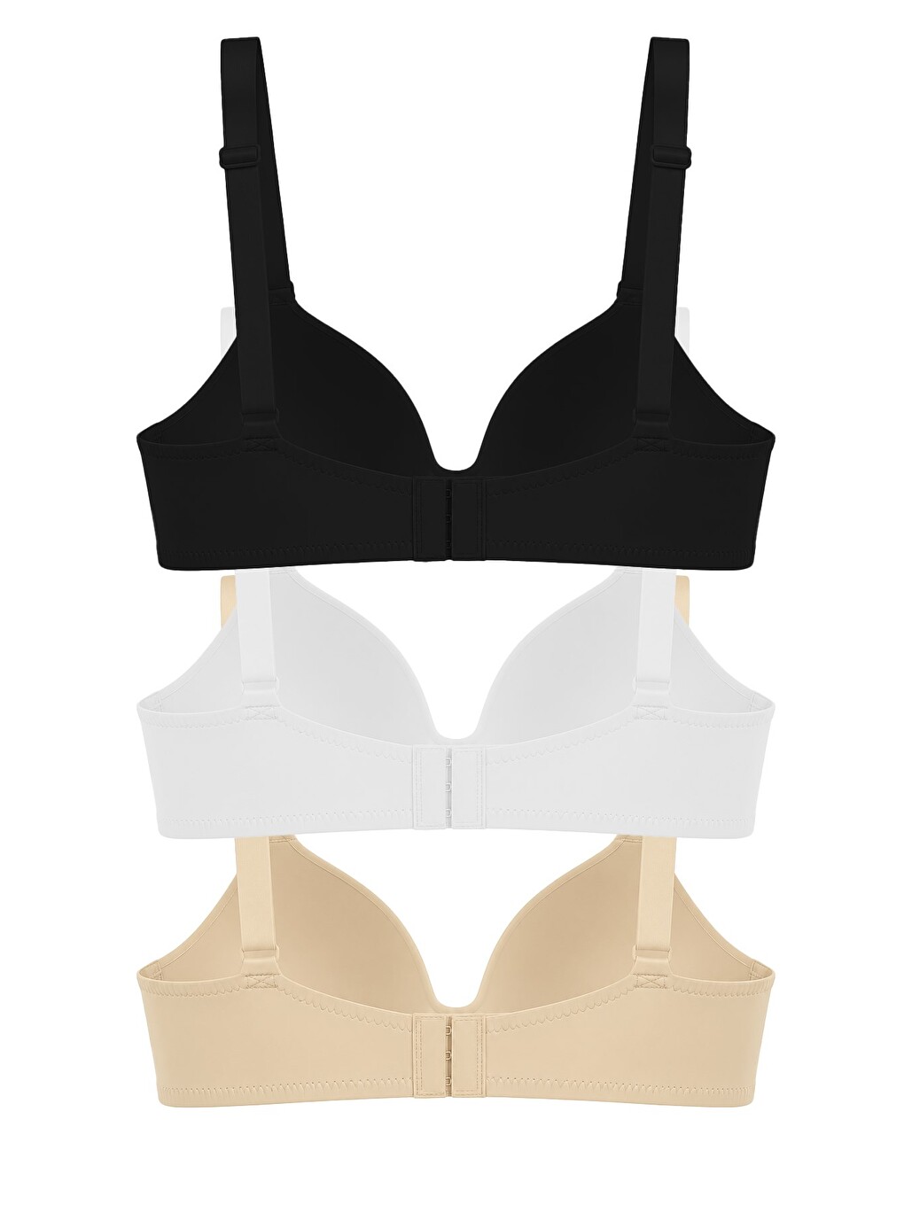 Karışık Seamless Bra - Norea | Micro Balensiz Dolgusuz Toparlayıcı Kadın Sütyen 3'lü Paket-2-1