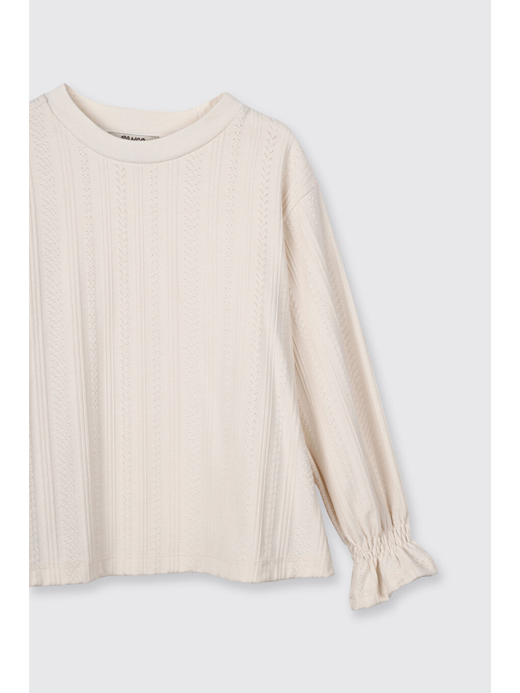 Kız Çocuk Uzun Kollu Ekru Tişört-4