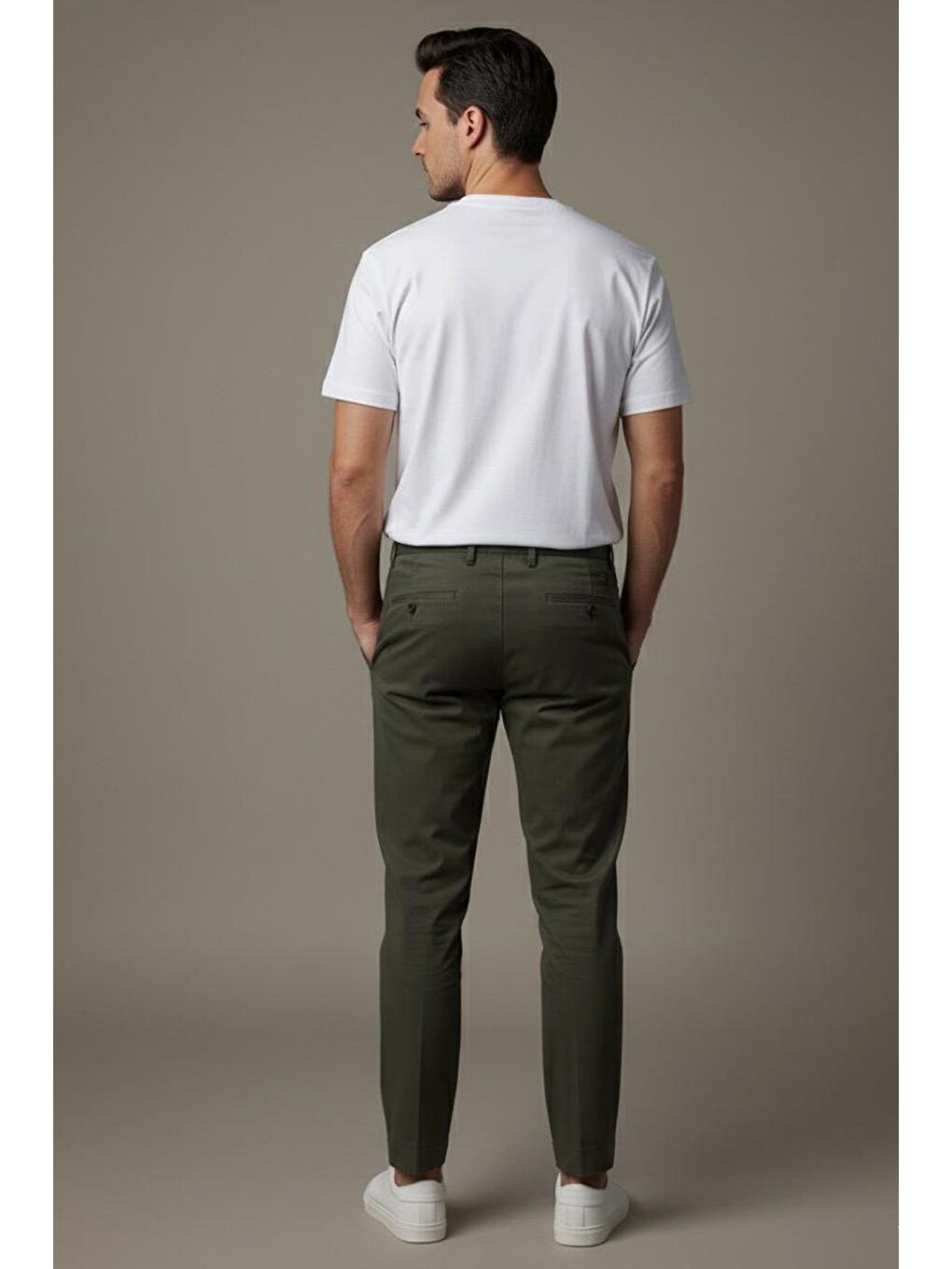 Giotelli Gio Beyaz Regular Fit %100 Pamuk Bisiklet Yaka Erkek Tişört-3