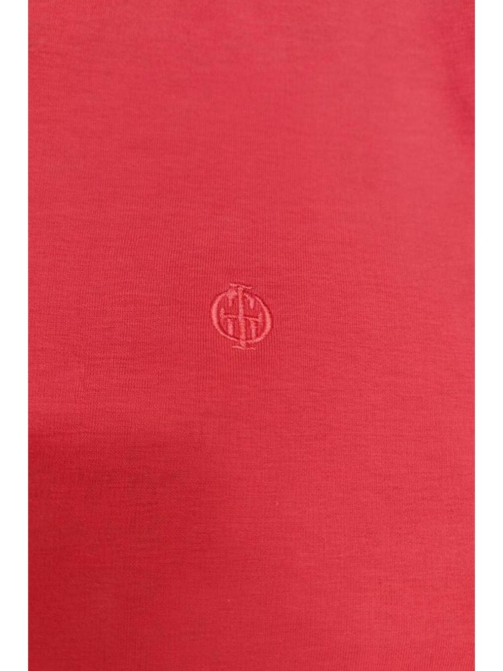 Kırmızı Giotelli Nar Çiçeği Regular Fit %100 Pamuk Bisiklet Yaka Erkek Tişört-2