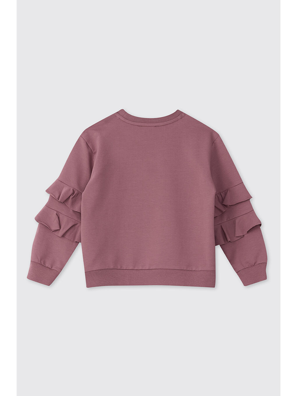 Kız Çocuk Baskı Detaylı Mürdüm Sweatshirt-6